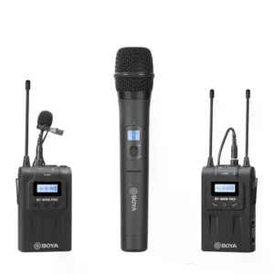 Boya BY-WM8 Pro-K4 Micrófono Inalámbrico UHF Doble, de Mano y Lavalier